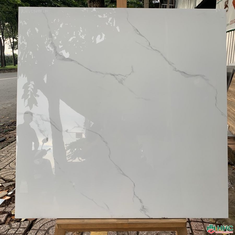 Gạch 80x80 bóng kiếng vincenza trắng khói